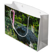 Ostrich Große Geschenktüte (Rückseite Schrägansicht)