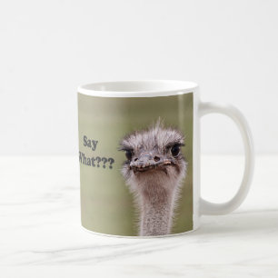 Ostrich-Kopf sagen, welches Foto Kaffeetasse
