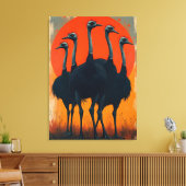 Ostrich Leinwanddruck (Insitu (Wohnzimmer))