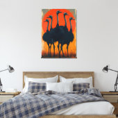 Ostrich Leinwanddruck (Insitu (Schlafzimmer))