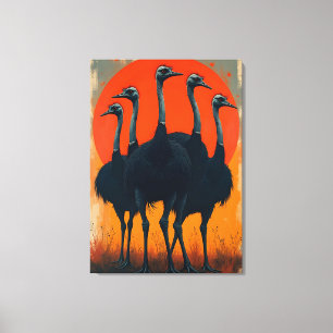 Ostrich Leinwanddruck