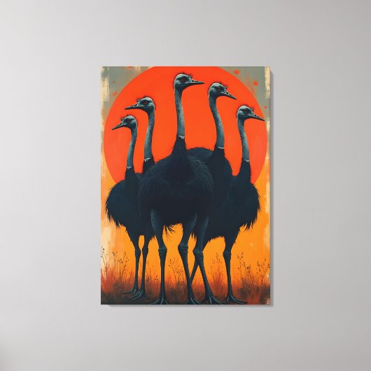 Ostrich Leinwanddruck (Vorderseite)