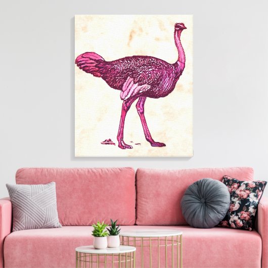Ostrich Leinwanddruck (Insitu (Wohnzimmer))