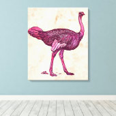 Ostrich Leinwanddruck (Insitu (Holzboden))
