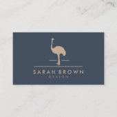 Ostrich Navy Visitenkarte (Vorderseite)