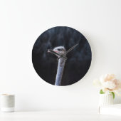 ostrich portrait    große wanduhr (Zuhause)