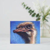 Ostrich Post Card Postkarte (Stehend Vorderseite)