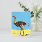 Ostrich Postkarte (Stehend Vorderseite)