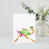 Ostrich Postkarte (Stehend Vorderseite)
