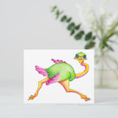 Ostrich Postkarte (Stehend Vorderseite)