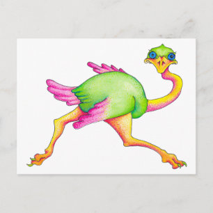 Ostrich Postkarte