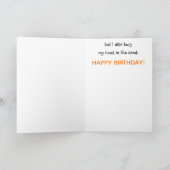 Ostrich Pun Funny Birthday Karte (Innenseite)