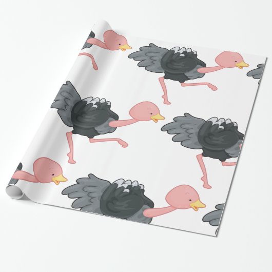 Ostrich Running Geschenkpapier (Ungerollt)