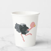 Ostrich Running Pappbecher (Vorderseite)