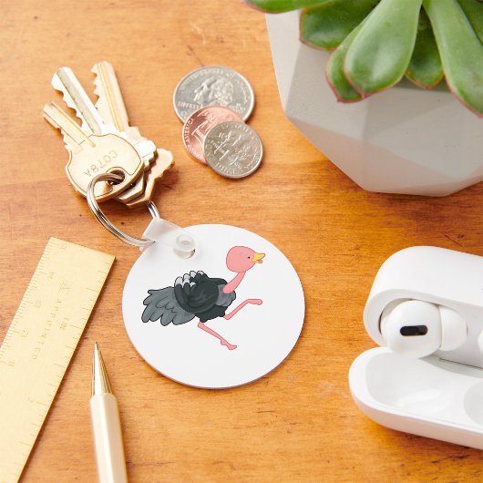 Ostrich Running Schlüsselanhänger