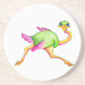 Ostrich Sandstein Untersetzer (Vorne)