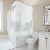 Ostrich Shadow Silhouette Shadow Buddies in Dusche Duschvorhang (Beispiel)