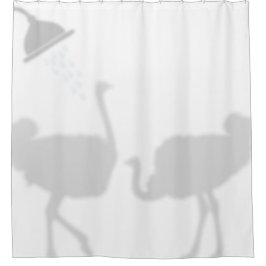 Ostrich Shadow Silhouette Shadow Buddies in Dusche Duschvorhang