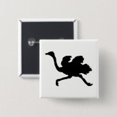 Ostrich-Silhouette Button (Vorne & Hinten)