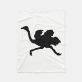 Ostrich-Silhouette Fleecedecke (Vorderseite)