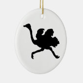 Ostrich-Silhouette Keramikornament (Rechts)