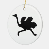Ostrich-Silhouette Keramikornament (Links)