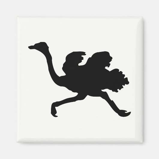 Ostrich-Silhouette Magnet (Vorne)