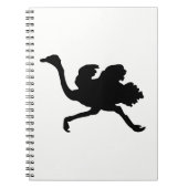 Ostrich-Silhouette Notizblock (Vorderseite)
