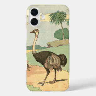 Ostrich Storybook Zeichnend iPhone 16 Plus Hülle