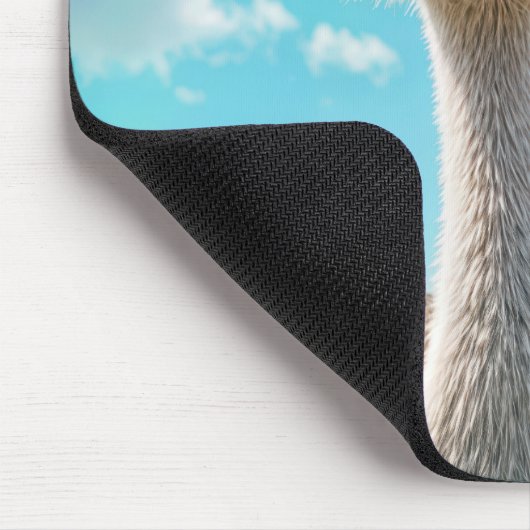 Ostrich Tragend Big Eyeglasses Mousepad (Ecke)