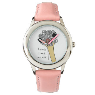 Ostrich Watch for Kids "long time no see" Armbanduhr