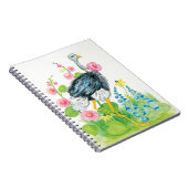 Ostrich Watercolor-Rose Notizblock (Rechte Seite)