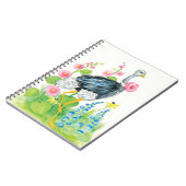 Ostrich Watercolor-Rose Notizblock (Linke Seite)