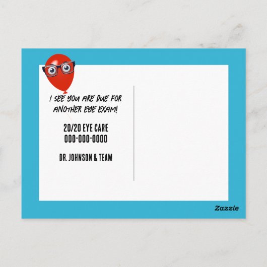 Ostrich Wearing Eyeglasses Postkarte (Rückseite)