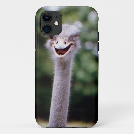 Ostrich Winking - Funny Case-Mate iPhone Hülle (Rückseite)