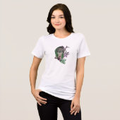 Ostrich with four plants  Tri-Blend shirt (Vorderseite voll)