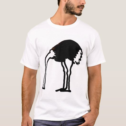 Ostrich with head in the sand t-shirt (Vorderseite)