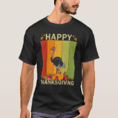 Ostriches Retro Graphic Family Matching Thanksgi T-Shirt (Vorderseite)