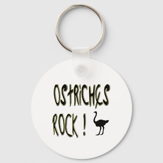 Ostriches Rock! Schlüsselanhänger (Vorderseite)