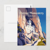 Ostrog-Kloster Montenegro Postkarte (Vorne/Hinten)