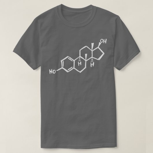 Östrogen-Molekül T-Shirt (Design vorne)
