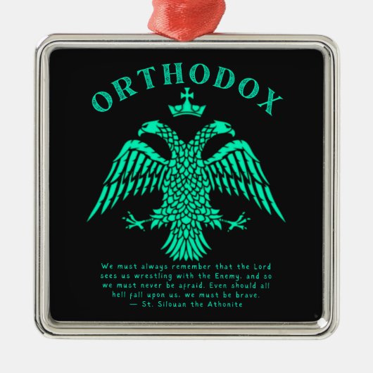 Ostrussisch-Orthodoxe Christlich-Adlergeschenk Ornament Aus Metall (Vorne)