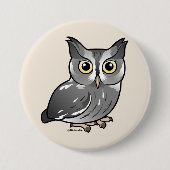 OstSchrei-Eule (graue Phase) Button (Vorderseite)