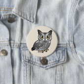 OstSchrei-Eule (graue Phase) Button (Beispiel)