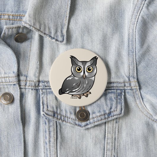 OstSchrei-Eule (graue Phase) Button (Beispiel)