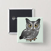 OstSchrei-Eule (graue Phase) Button (Vorne & Hinten)