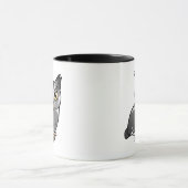 OstSchrei-Eule (graue Phase) Tasse (Zentrum)