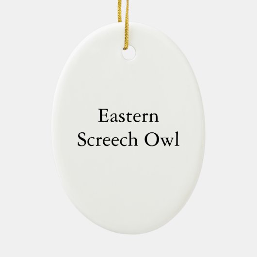 OstSchrei-Eule, John Audubon Keramik Ornament (Hinten)