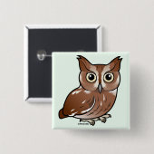 OstSchrei-Eule (rote Phase) Button (Vorne & Hinten)