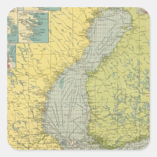 Ostsee Quadratischer Aufkleber (Vorderseite)